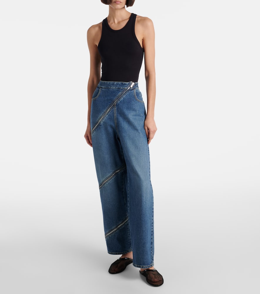 Alaïa Patent leather-trimmed fishnet mules