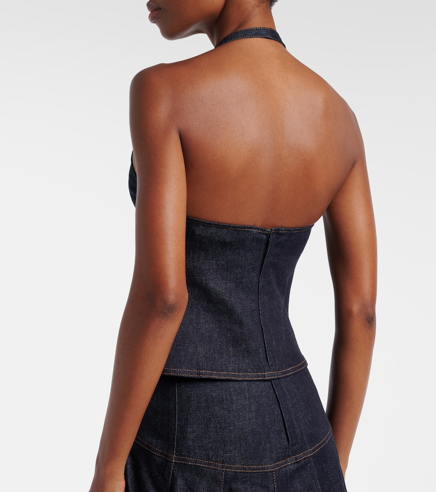 Lavoir de-Nîmes denim halterneck top