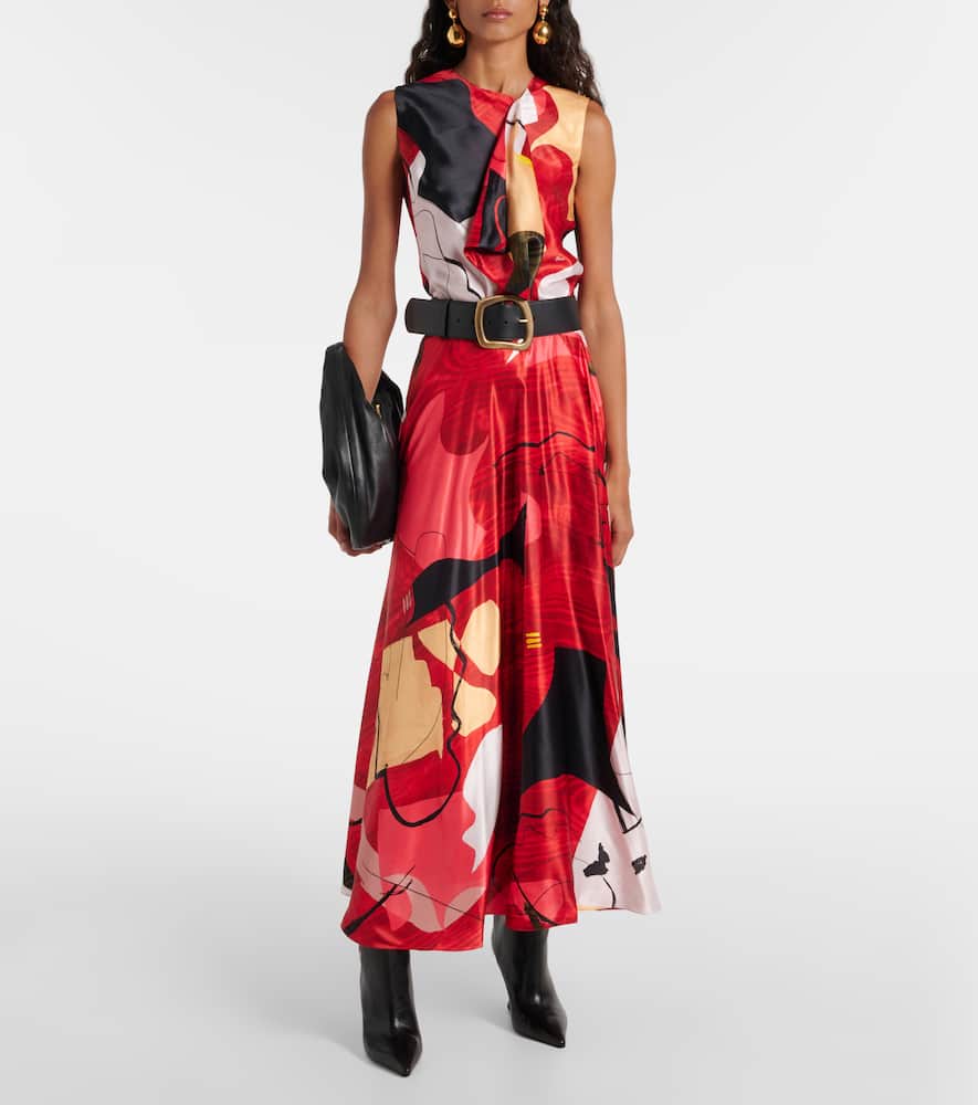 Kiara printed satin top