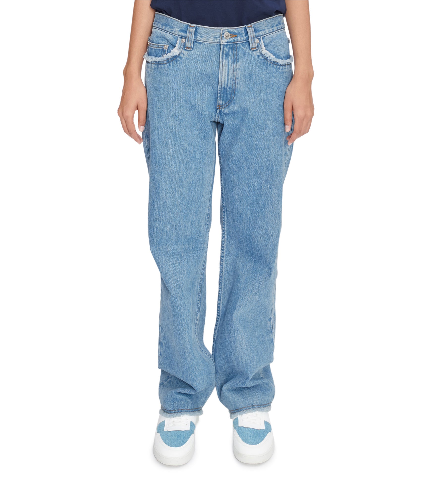 A. P.C. Relaxed Raw Edge F jeans 24 IAB - Pale blue