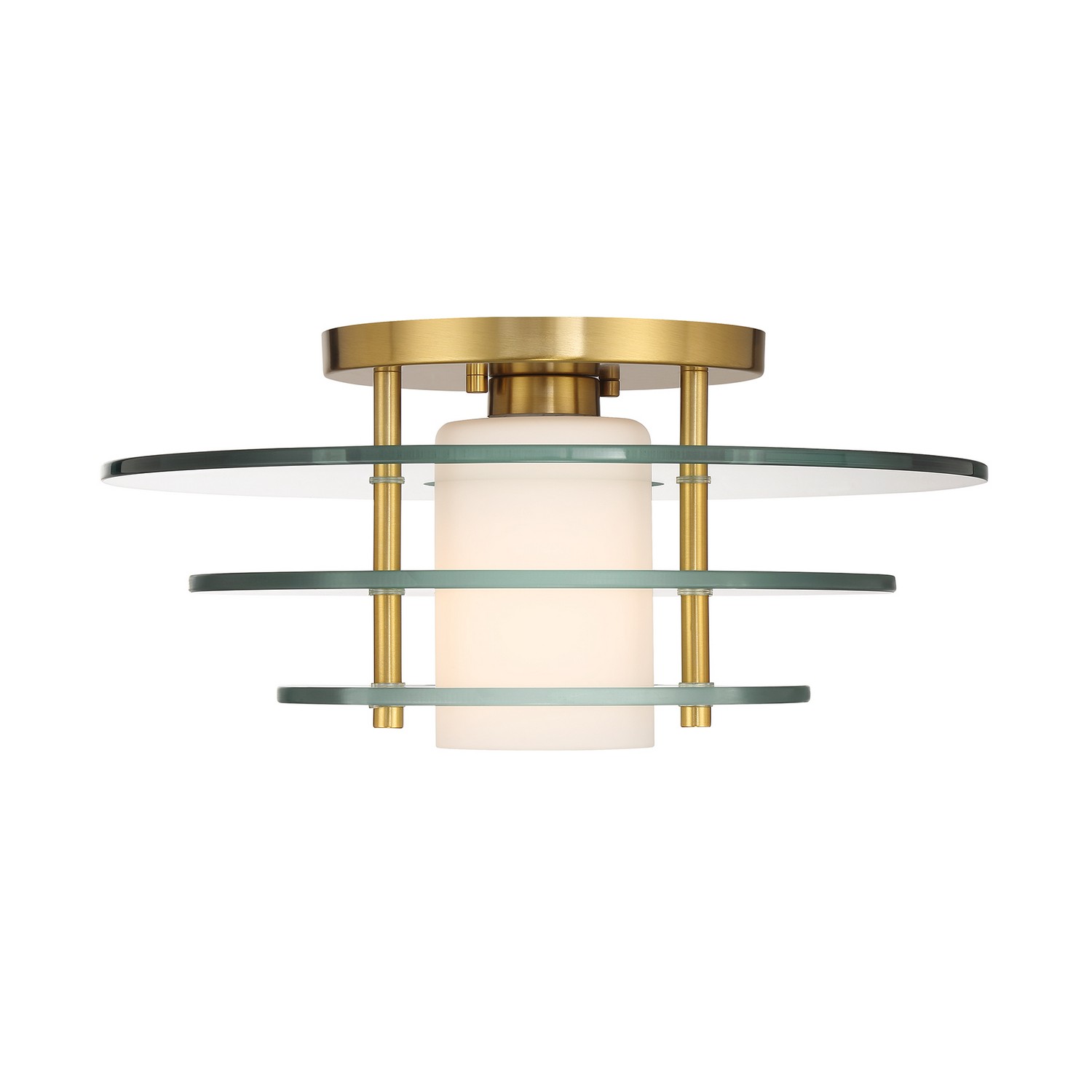 Newell 1-Light Ceiling Light in Warm Bra