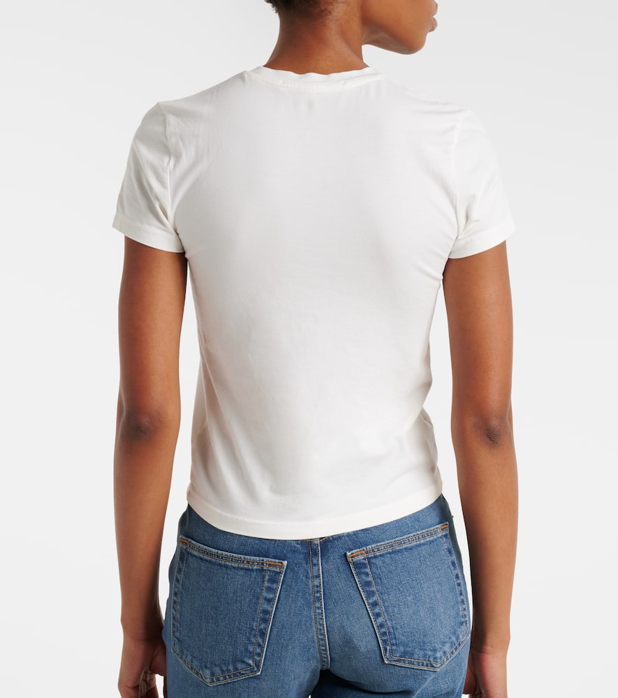 Fitted cotton-blend T-shirt
