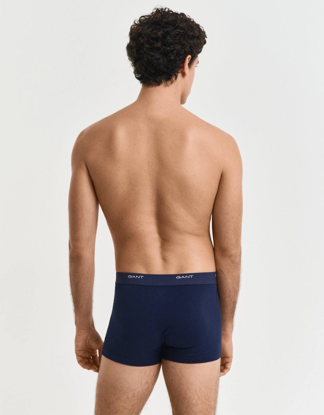 Men's GANT 3-Pack Mens Core Trunks with Logo Waistband - Navy - Size: 35/34/32