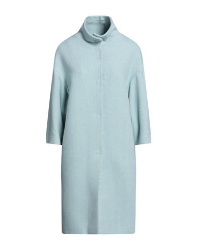 Woman Coat Sky blue Size 6 Wool, Polyamide, Polyester