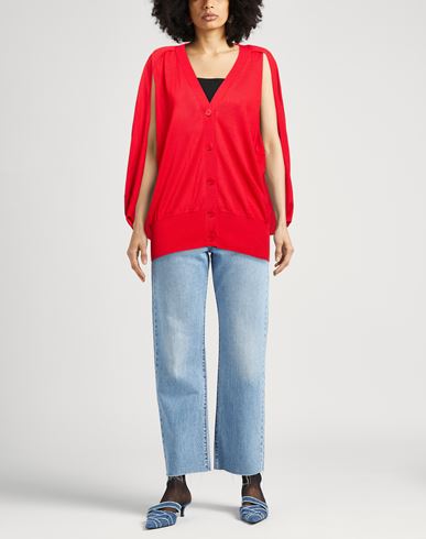 Woman Cardigan Red Size L Virgin Wool
