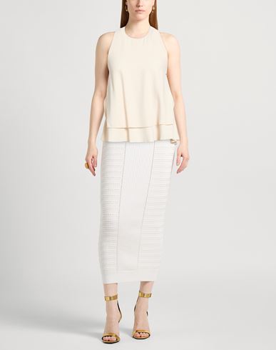 Woman Top Ivory Size 10 Viscose, Acetate