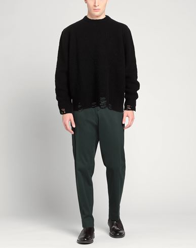 Man Sweater Black Size 2 Wool, Polyester