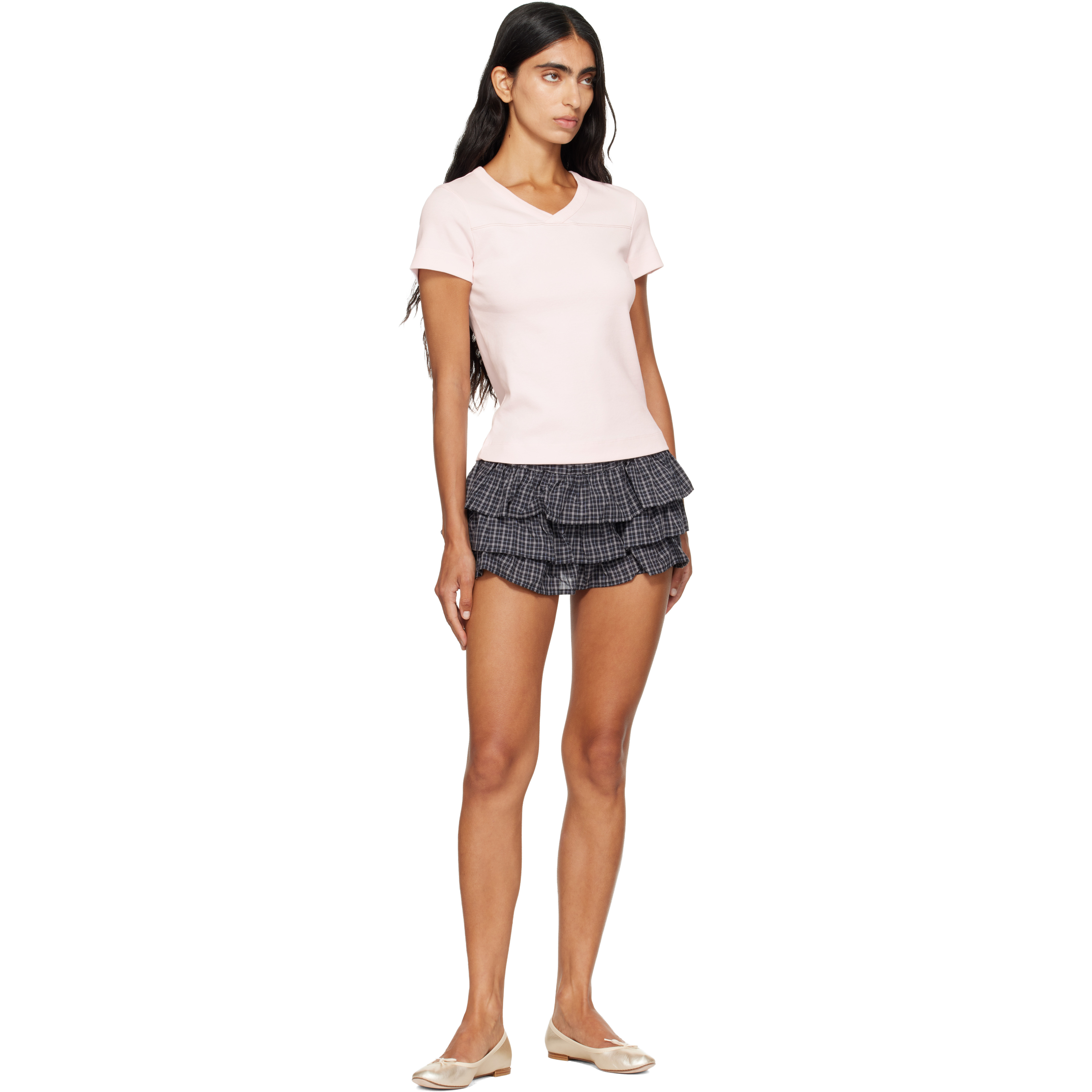 Pink V-Neck T-shirt