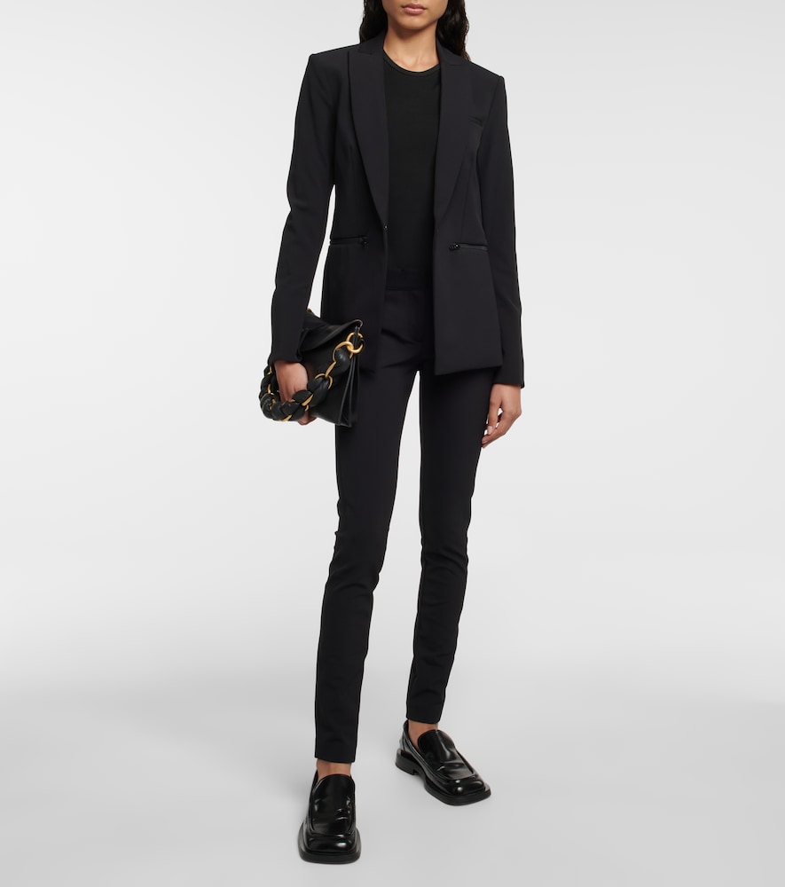 Scuba nylon-blend leggings