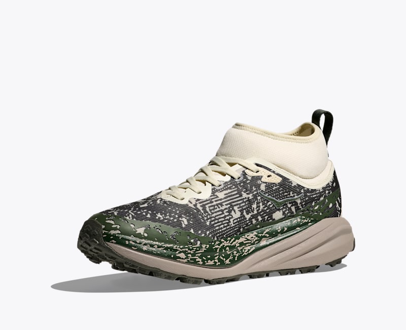 HOKA Men's Speedgoat 6 Mid GTX Shoes in Truffle Salt/Cement