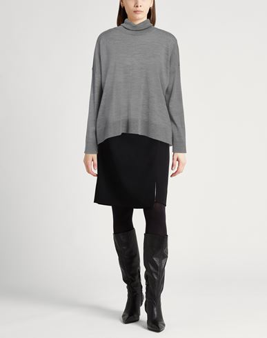 Woman Turtleneck Grey Size XS Merino Wool