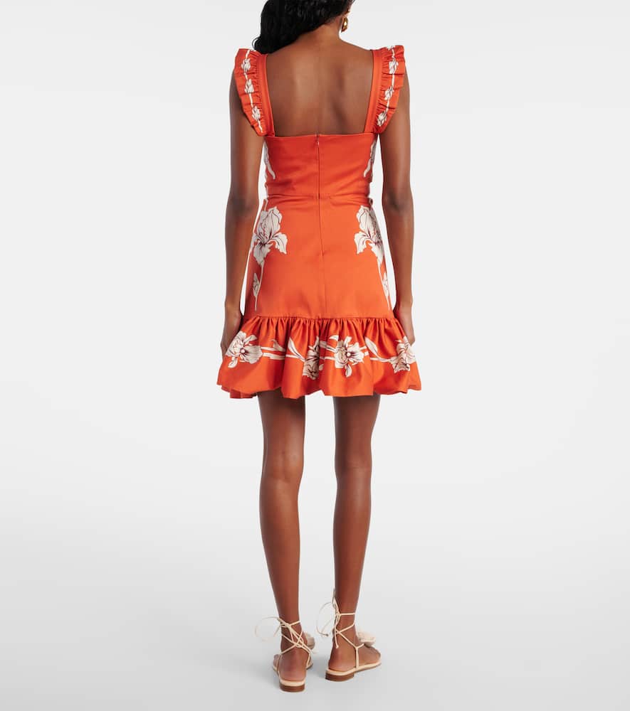 Gingerbread cotton-blend minidress