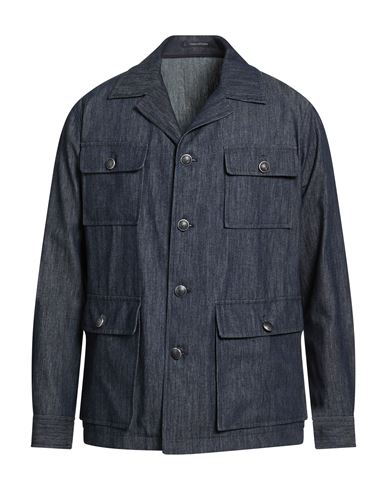 Man Denim shirt Blue Size 42 Cotton