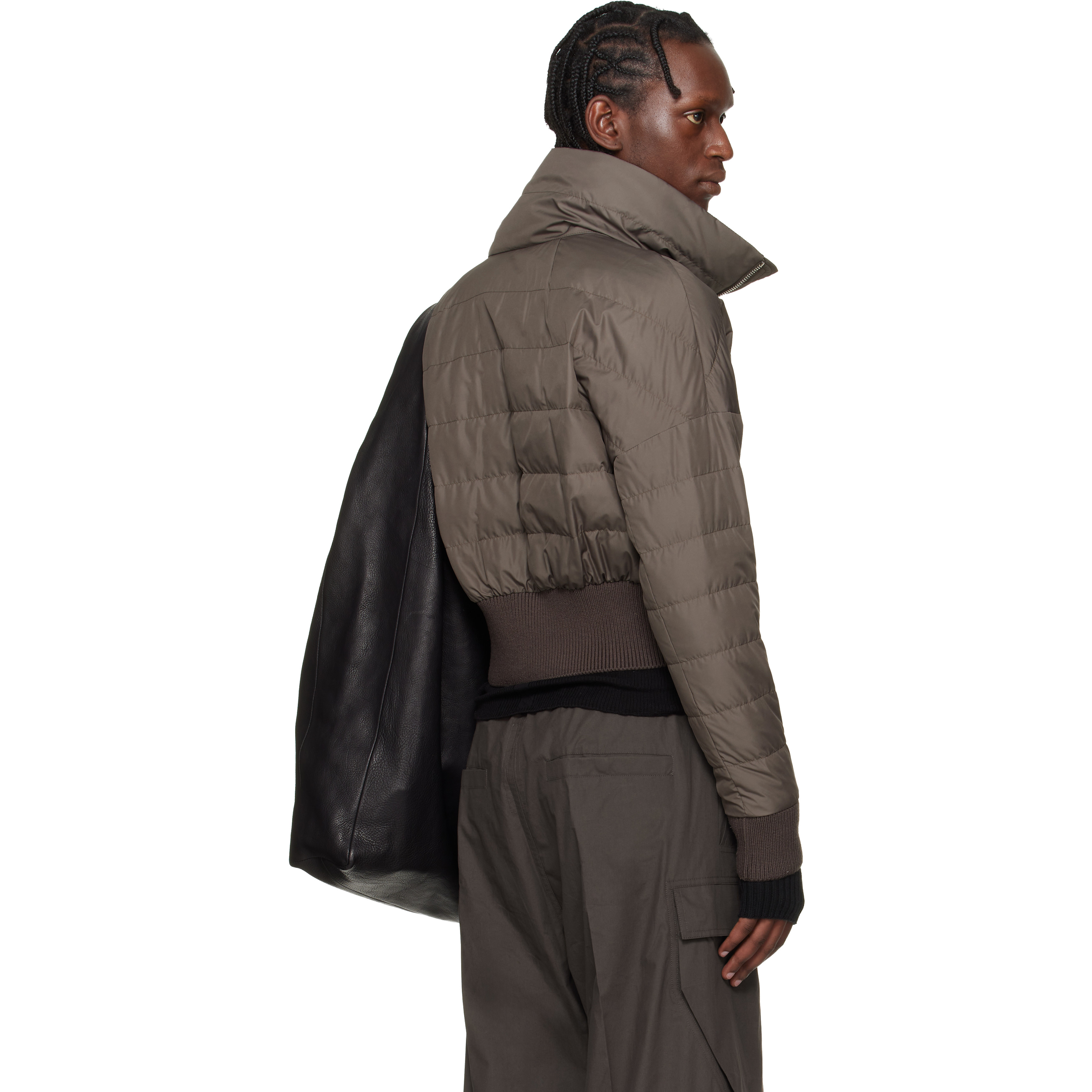 Moncler + Gray Cropped Down Jacket
