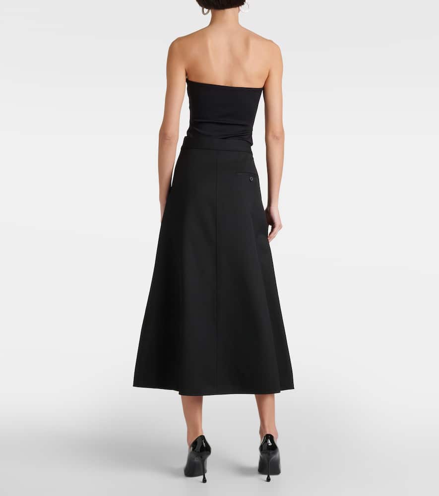 Wardrobe. NYC Virgin wool midi skirt