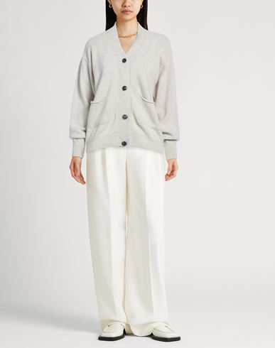 Collezione N_01 Woman Cardigan Light grey Size S Merino Wool