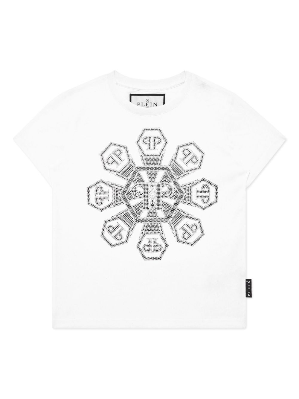 Monogram-studded T-shirt - White