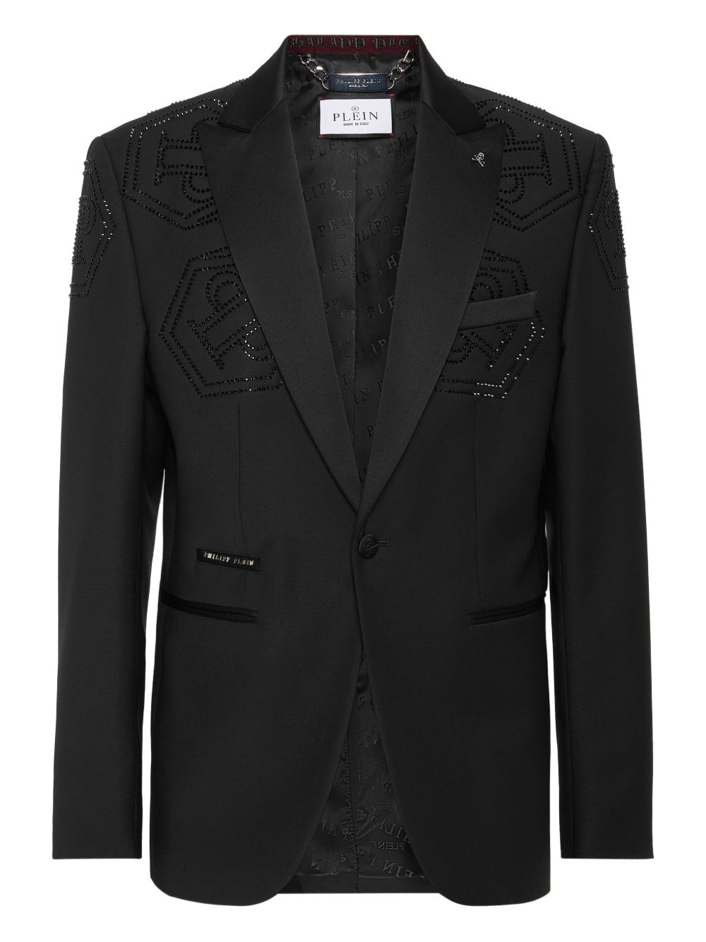 Rhinestone-embellished blazer - Black