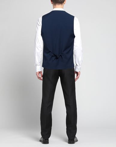 Man Tailored Vest Navy Size 40 Polyester, Viscose, Elastane