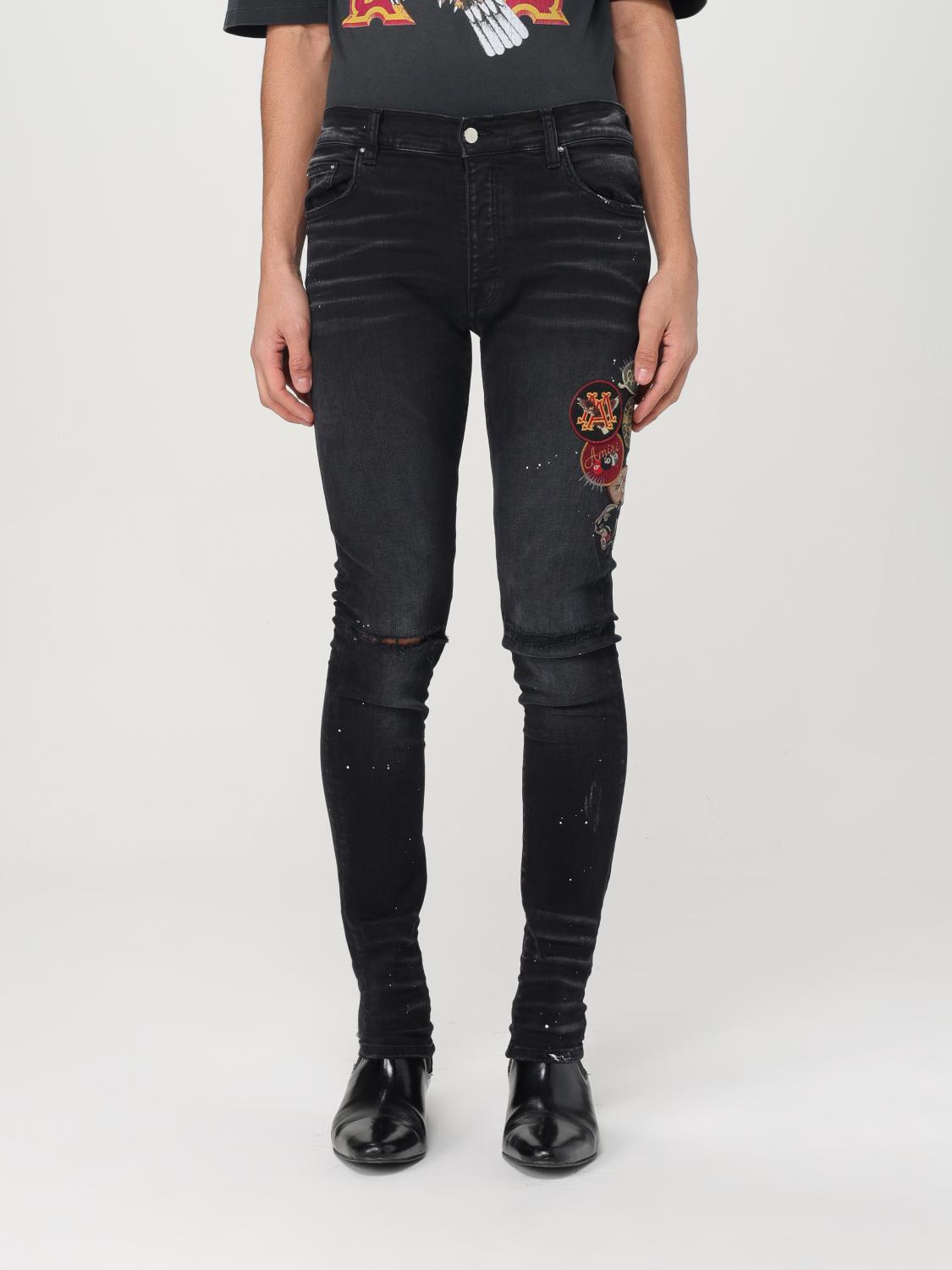 Patch-detailing skinny jeans - Black