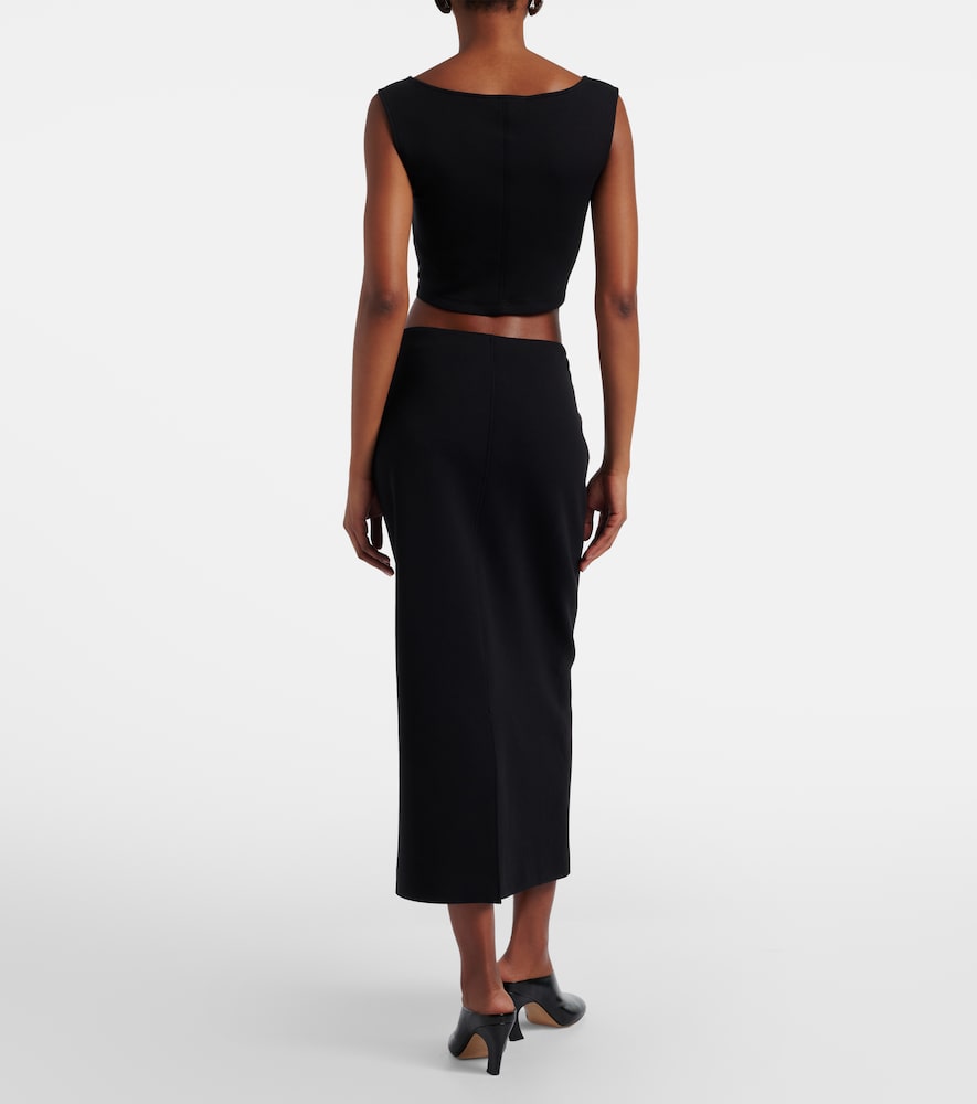 Cadmio cotton-blend midi skirt