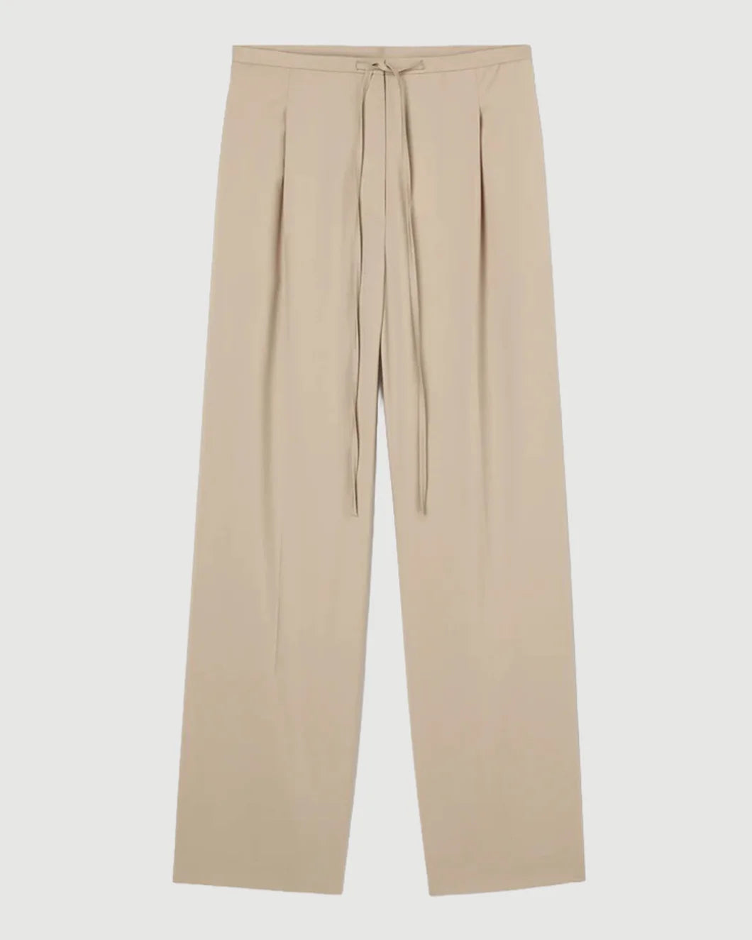 Relaxed Drawstring Trousers Beige