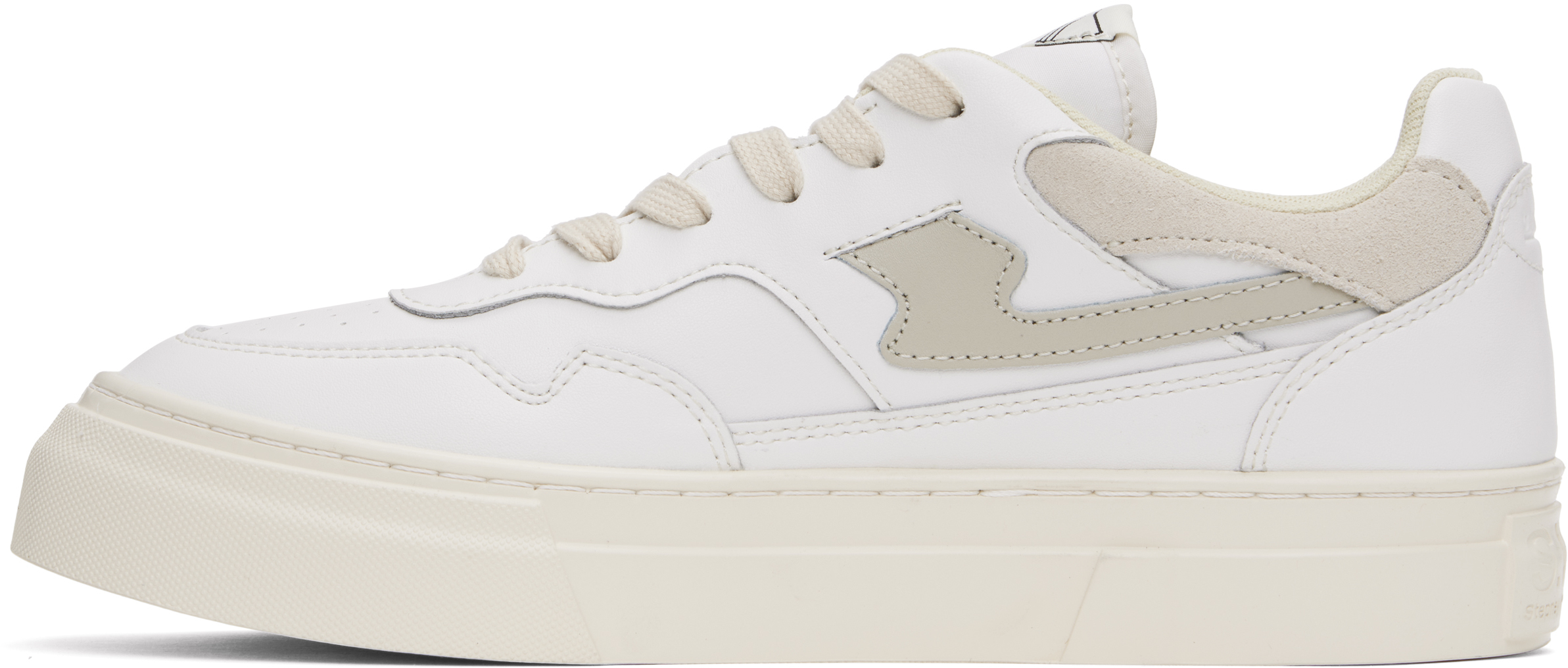 Stepney Workers Club White & Beige Pearl S-Strike Sneakers