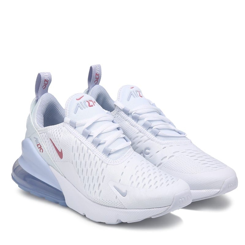 Kids' Air Max 270 Sneaker Big Kid Shoes (White/Peony)