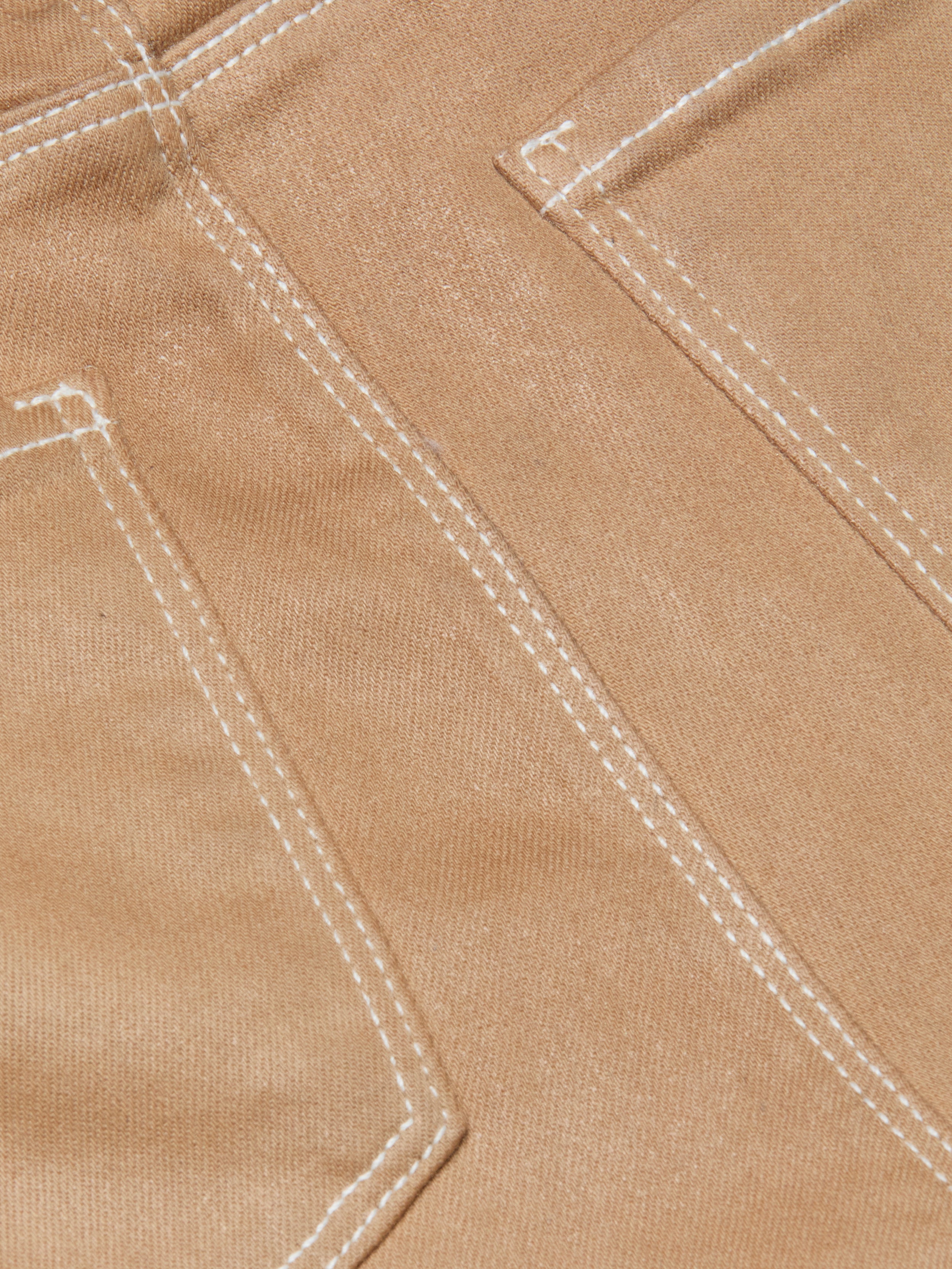 Tati Coated Bootcut Jean In Light Chai Latte/white Contrast Coated