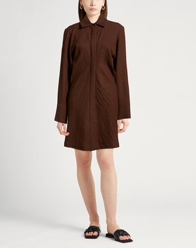 Chocolat Woman Mini dress Brown Size 4 Virgin Wool