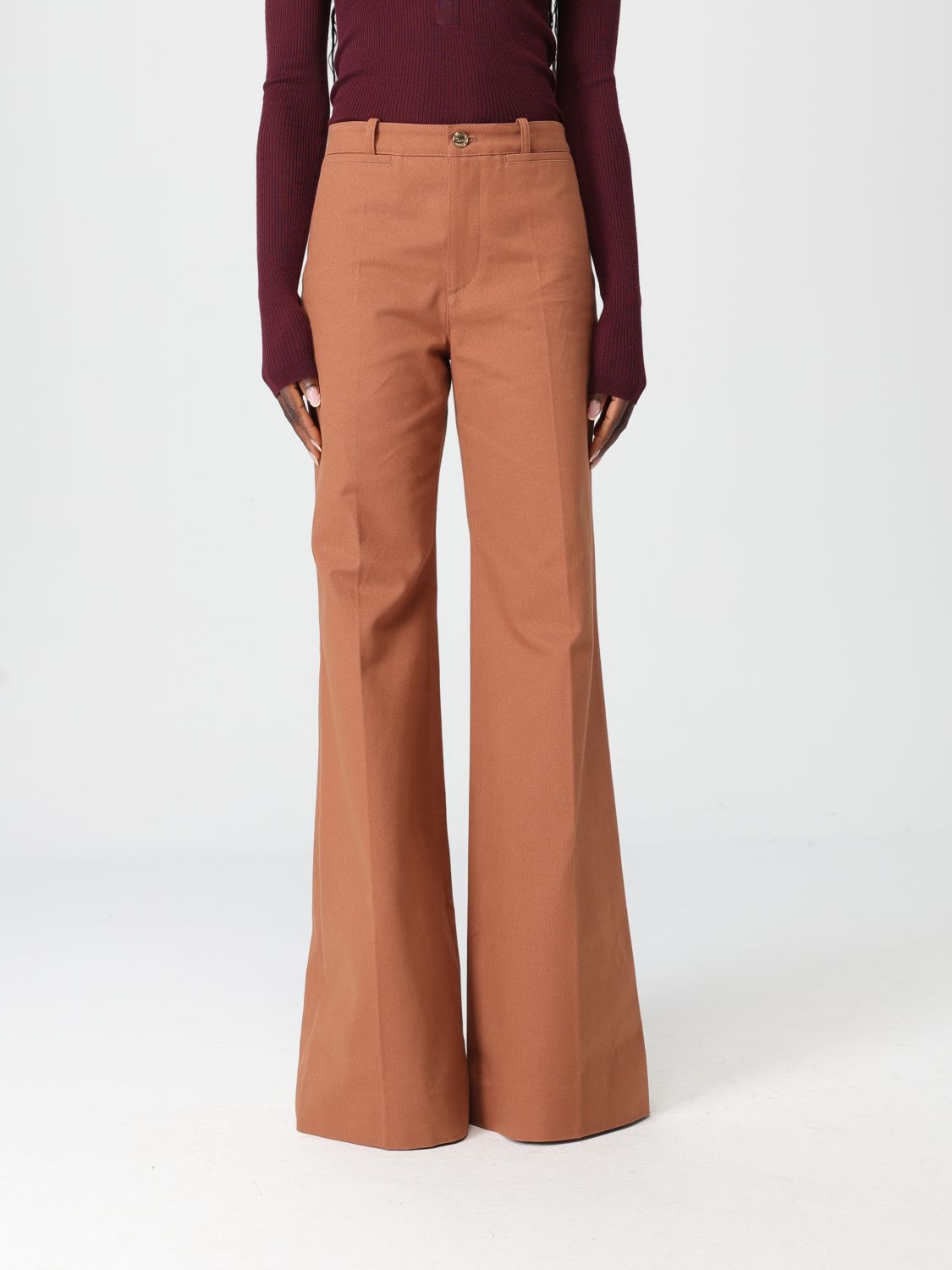Pants CHLOÉ Woman color Brown