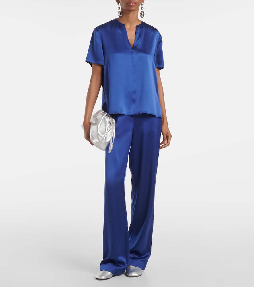 New Sahel silk straight pants