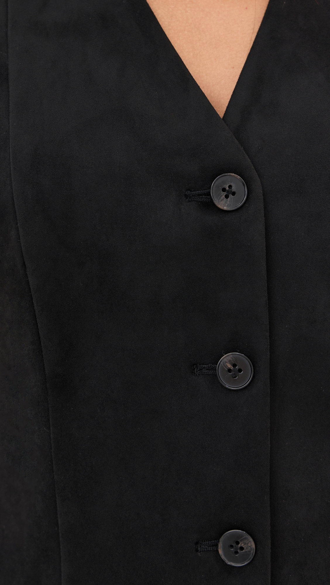 Lottie Faux Suede Vest Black