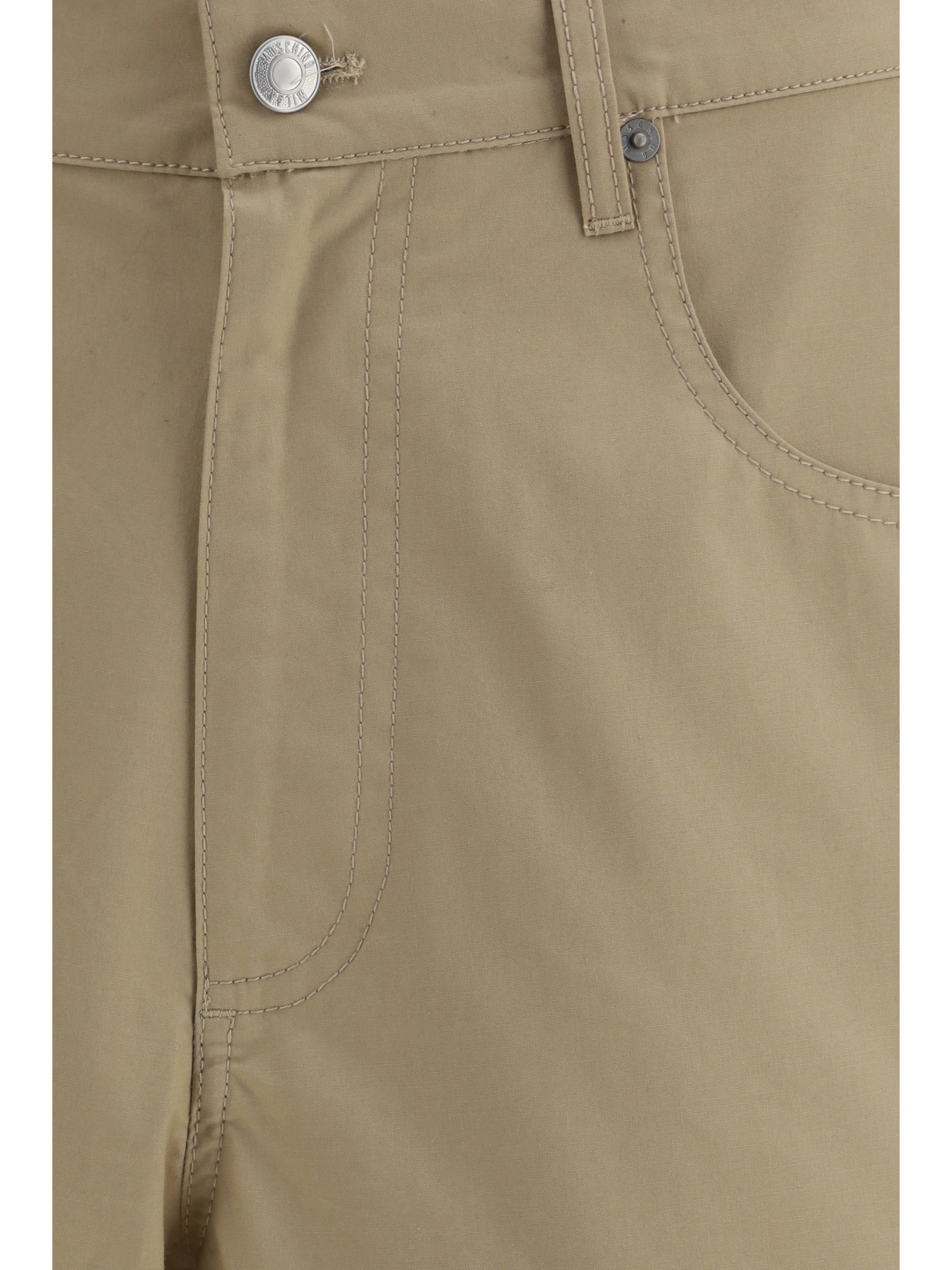 Cotton Tailored Bermuda Shorts — Brown