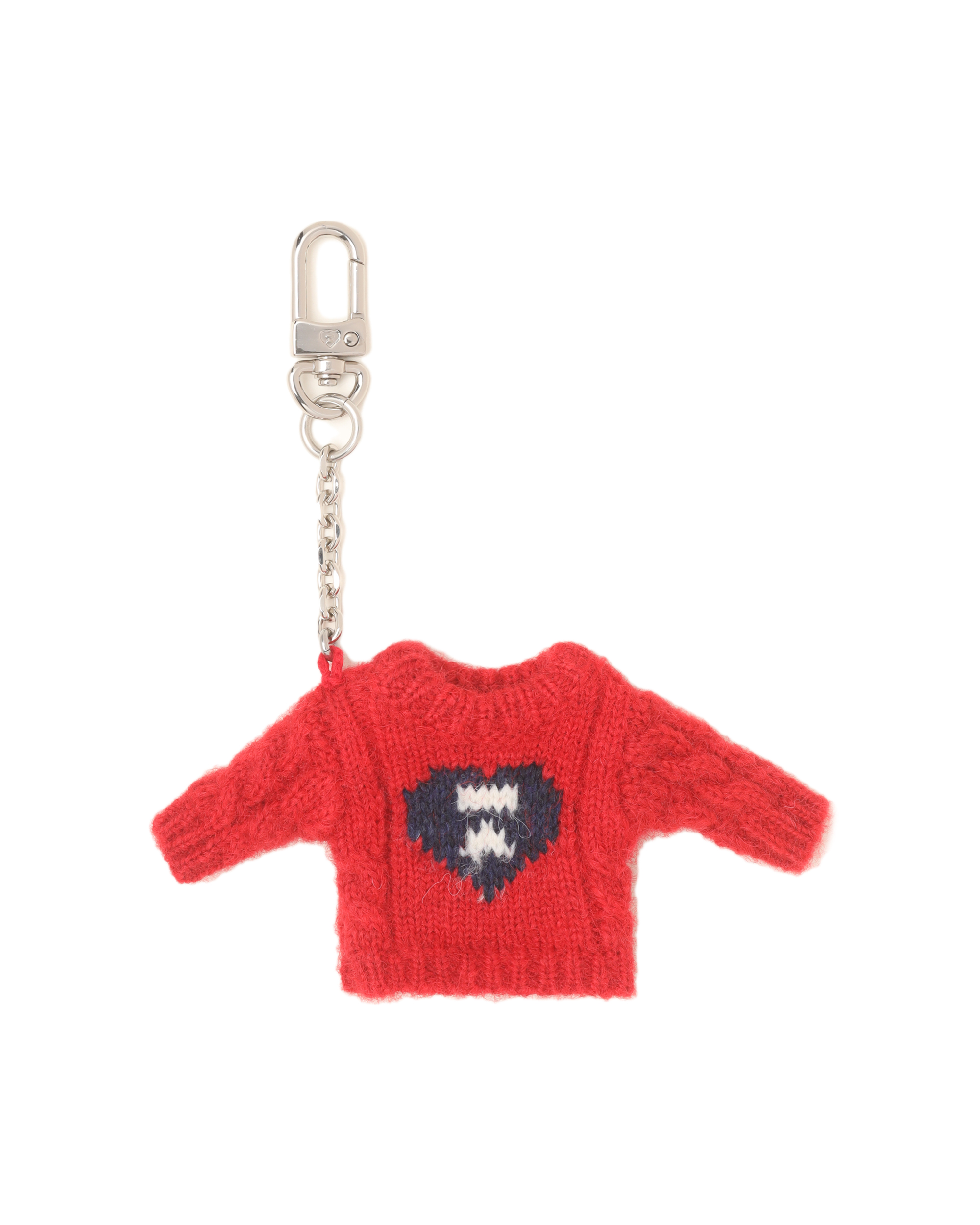 Heart moonface sweater keychain