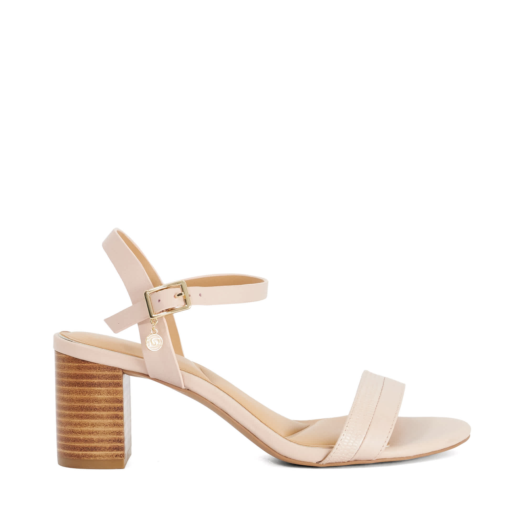 Dune London Womens Ladies Wf Jaycie - Block Heel Sandals - Blush Leather
