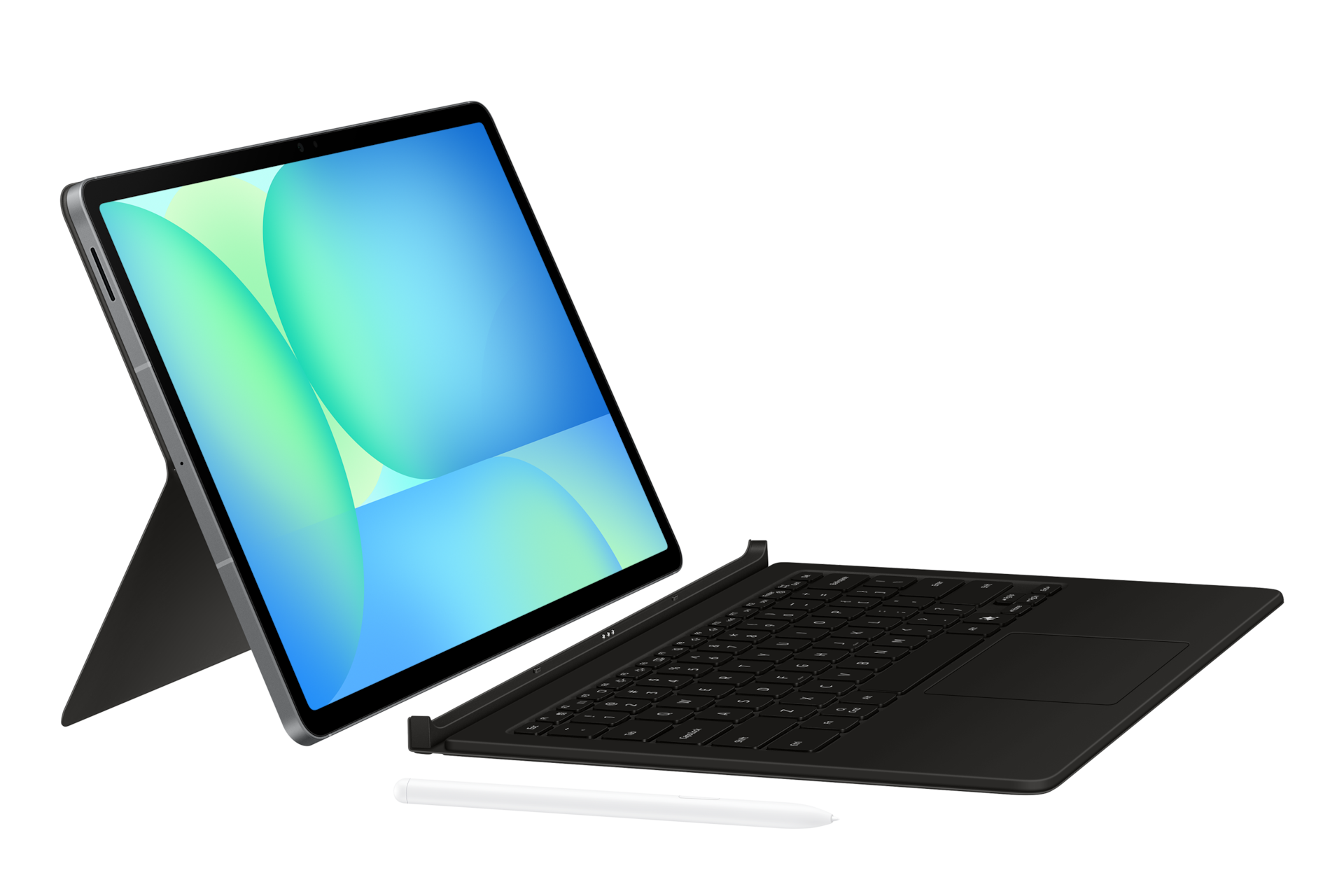 Book Cover Keyboard with trackpad - AI Key for Galaxy Tab S10 FE+ Black
