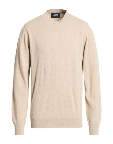 Man Sweater Sand Size 42 Geelong Wool