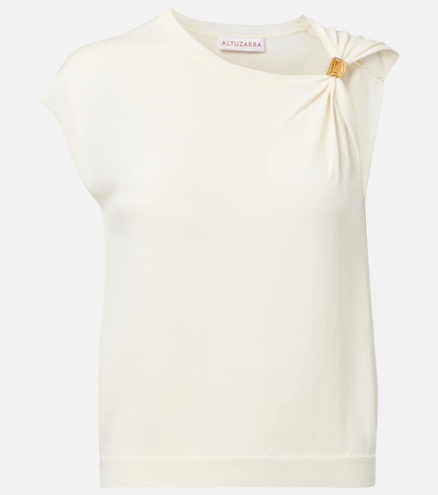 Asymmetrical jersey top