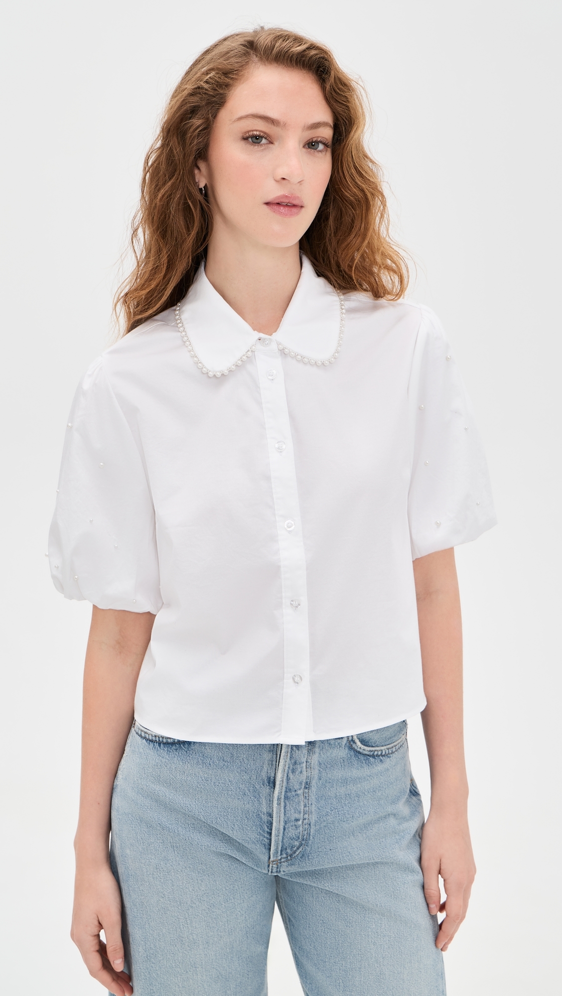 Soo Pearl Poplin Shirt White/Pearl