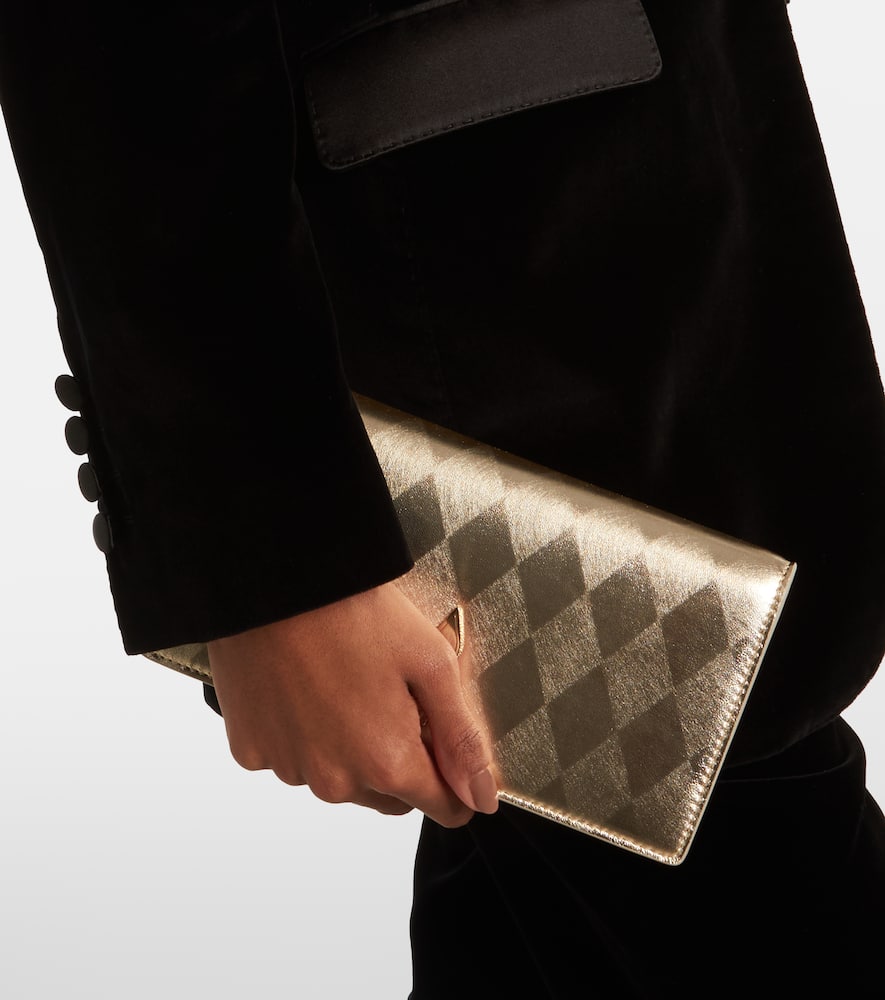 Bettina metallic leather clutch