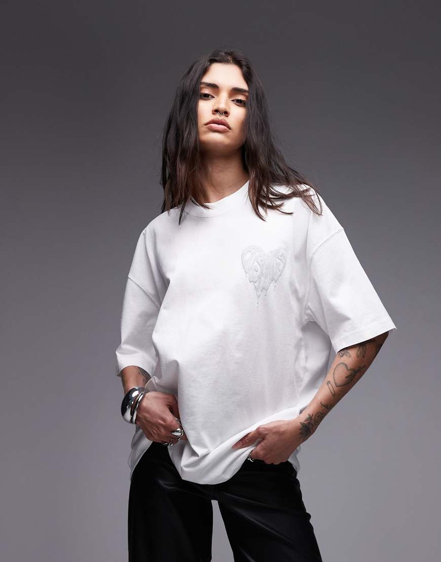 Trip heart logo graphic t-shirt in white