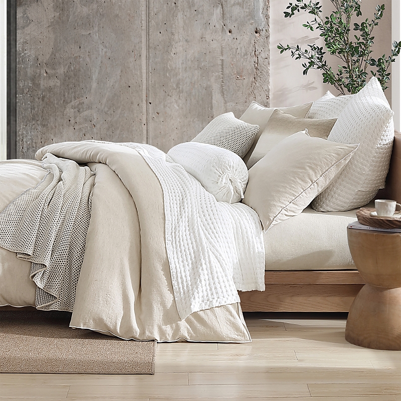 Pure Washed Linen-Blend Duvet Set, Full/Queen