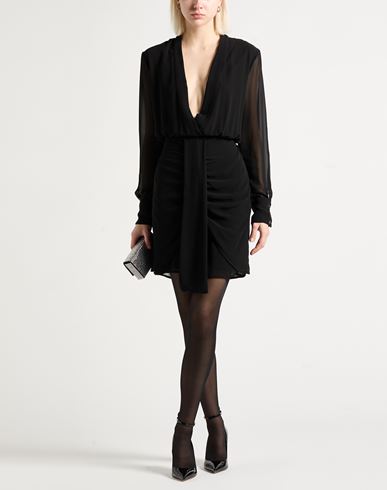 Woman Mini dress Black Size L Polyester