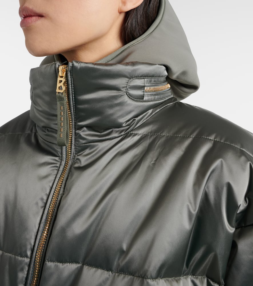 Cropped down ski jacket