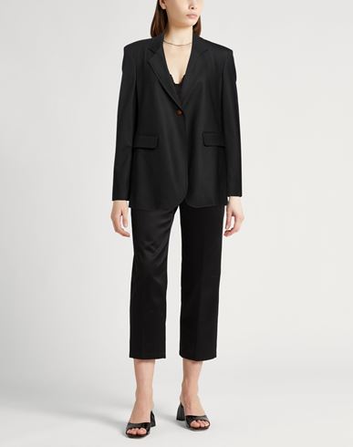 Woman Blazer Black Size 6 Polyester, Virgin Wool, Elastane
