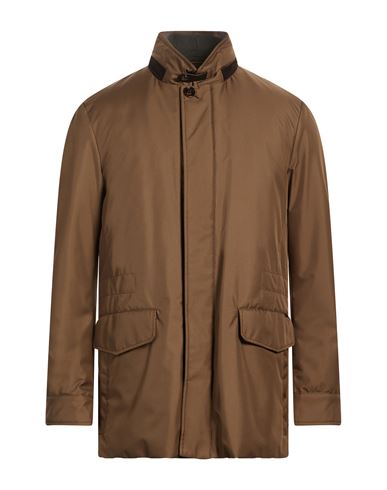 Man Puffer Light brown Size 38 Polyester
