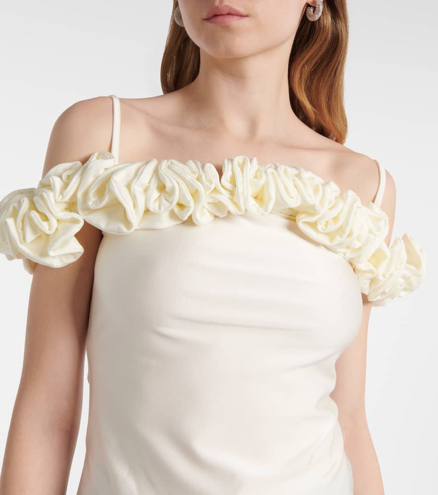 Ruffled off-shoulder top