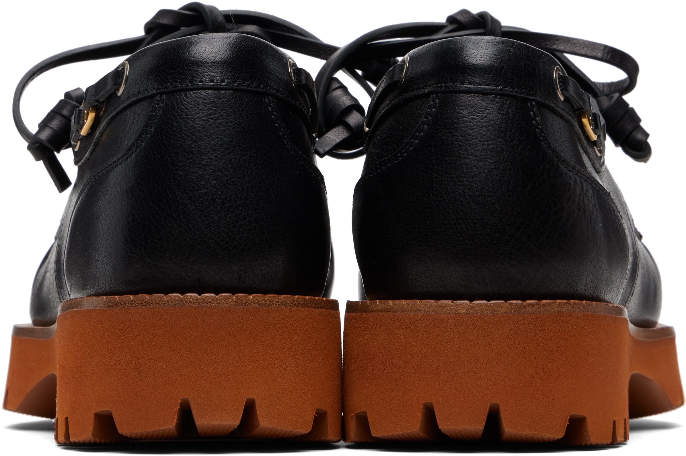 Black Lug Sole Boat Shoes