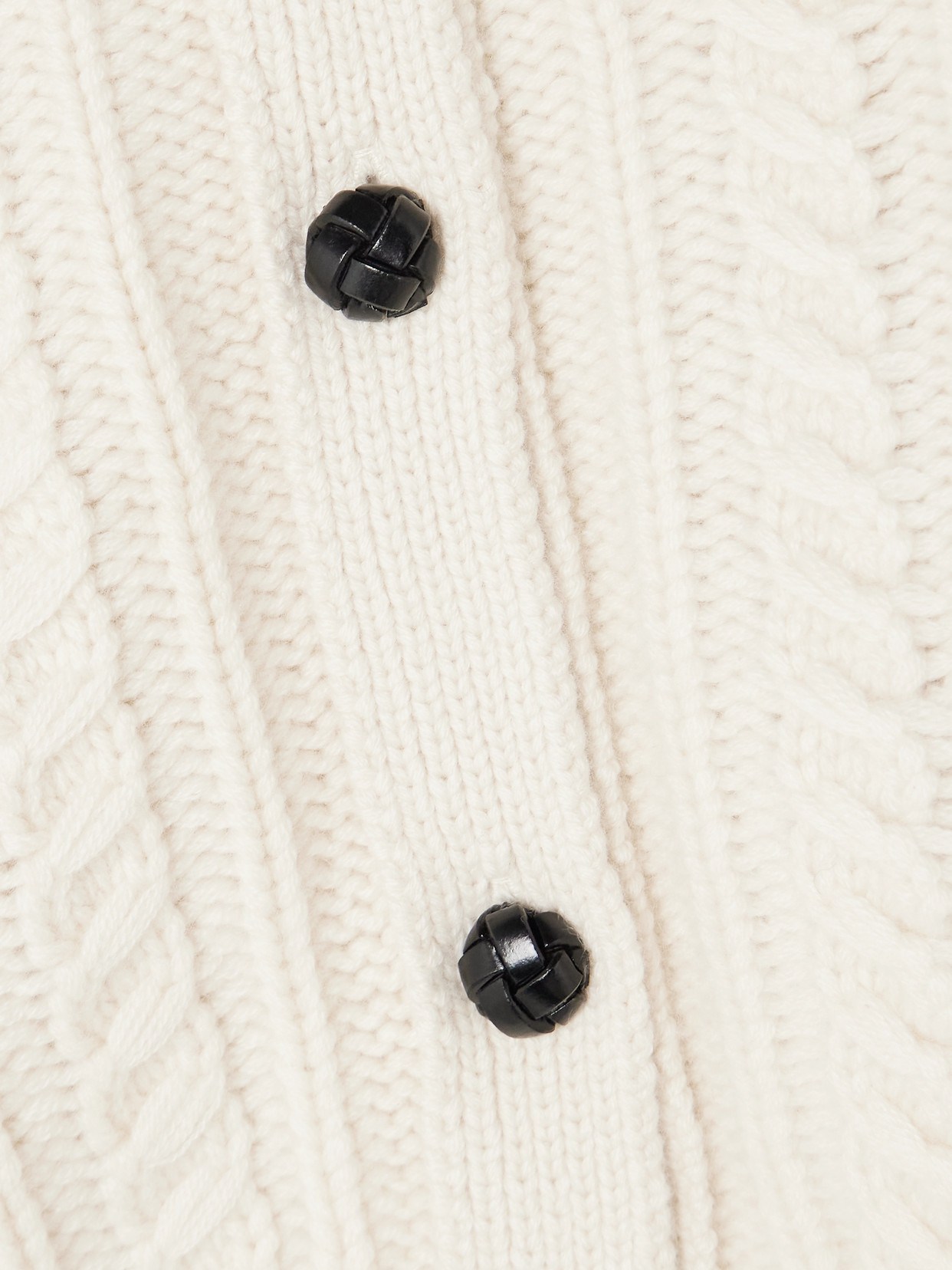 Cable-knit Cashmere Cardigan - Cream